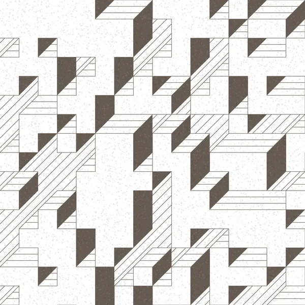 Edward Zajec 'in 1971' deki Il Cubo 'sunun uygulanması. Esasen 8 taştan oluşan bir Truchet fayans seti ve yerleştirme sanatı illüstrasyonu için kurallar