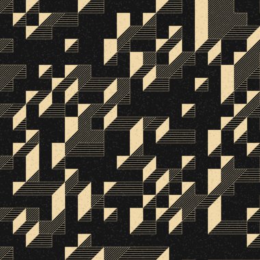 Edward Zajec 'in 1971' deki Il Cubo 'sunun uygulanması. Esasen 8 taştan oluşan bir Truchet fayans seti ve yerleştirme sanatı illüstrasyonu için kurallar