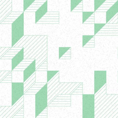 Edward Zajec 'in 1971' deki Il Cubo 'sunun uygulanması. Esasen 8 taştan oluşan bir Truchet fayans seti ve yerleştirme sanatı illüstrasyonu için kurallar