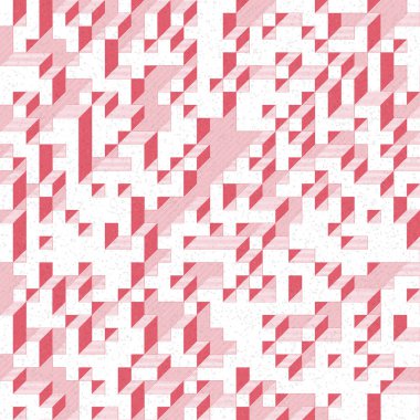 Edward Zajec 'in 1971' deki Il Cubo 'sunun uygulanması. Esasen 8 taştan oluşan bir Truchet fayans seti ve yerleştirme sanatı illüstrasyonu için kurallar