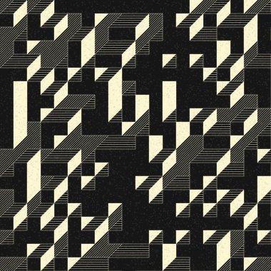 Edward Zajec 'in 1971' deki Il Cubo 'sunun uygulanması. Esasen 8 taştan oluşan bir Truchet fayans seti ve yerleştirme sanatı illüstrasyonu için kurallar