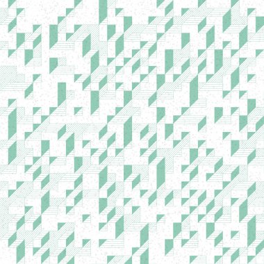 Edward Zajec 'in 1971' deki Il Cubo 'sunun uygulanması. Esasen 8 taştan oluşan bir Truchet fayans seti ve yerleştirme sanatı illüstrasyonu için kurallar