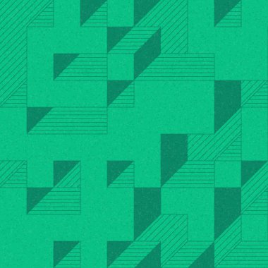 Edward Zajec 'in 1971' deki Il Cubo 'sunun uygulanması. Esasen 8 taştan oluşan bir Truchet fayans seti ve yerleştirme sanatı illüstrasyonu için kurallar