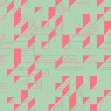 Edward Zajec 'in 1971' deki Il Cubo 'sunun uygulanması. Esasen 8 taştan oluşan bir Truchet fayans seti ve yerleştirme sanatı illüstrasyonu için kurallar