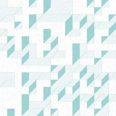 Edward Zajec 'in 1971' deki Il Cubo 'sunun uygulanması. Esasen 8 taştan oluşan bir Truchet fayans seti ve yerleştirme sanatı illüstrasyonu için kurallar