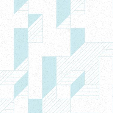 Edward Zajec 'in 1971' deki Il Cubo 'sunun uygulanması. Esasen 8 taştan oluşan bir Truchet fayans seti ve yerleştirme sanatı illüstrasyonu için kurallar