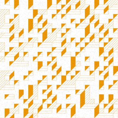 Edward Zajec 'in 1971' deki Il Cubo 'sunun uygulanması. Esasen 8 taştan oluşan bir Truchet fayans seti ve yerleştirme sanatı illüstrasyonu için kurallar