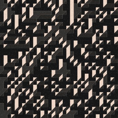 Edward Zajec 'in 1971' deki Il Cubo 'sunun uygulanması. Esasen 8 taştan oluşan bir Truchet fayans seti ve yerleştirme sanatı illüstrasyonu için kurallar