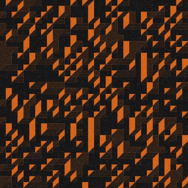 Edward Zajec 'in 1971' deki Il Cubo 'sunun uygulanması. Esasen 8 taştan oluşan bir Truchet fayans seti ve yerleştirme sanatı illüstrasyonu için kurallar