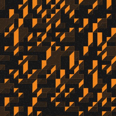 Edward Zajec 'in 1971' deki Il Cubo 'sunun uygulanması. Esasen 8 taştan oluşan bir Truchet fayans seti ve yerleştirme sanatı illüstrasyonu için kurallar