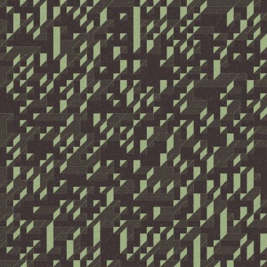 Edward Zajec 'in 1971' deki Il Cubo 'sunun uygulanması. Esasen 8 taştan oluşan bir Truchet fayans seti ve yerleştirme sanatı illüstrasyonu için kurallar