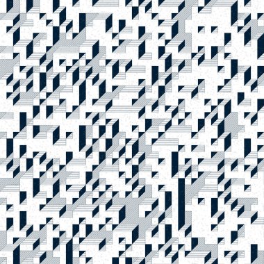 Edward Zajec 'in 1971' deki Il Cubo 'sunun uygulanması. Esasen 8 taştan oluşan bir Truchet fayans seti ve yerleştirme sanatı illüstrasyonu için kurallar