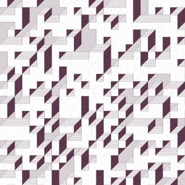 Edward Zajec 'in 1971' deki Il Cubo 'sunun uygulanması. Esasen 8 taştan oluşan bir Truchet fayans seti ve yerleştirme sanatı illüstrasyonu için kurallar