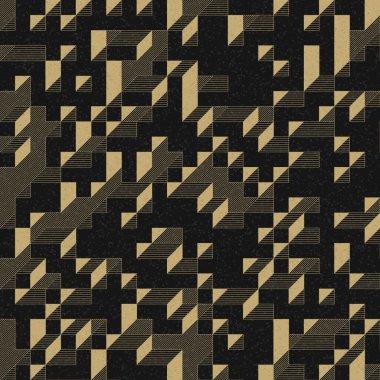 Edward Zajec 'in 1971' deki Il Cubo 'sunun uygulanması. Esasen 8 taştan oluşan bir Truchet fayans seti ve yerleştirme sanatı illüstrasyonu için kurallar