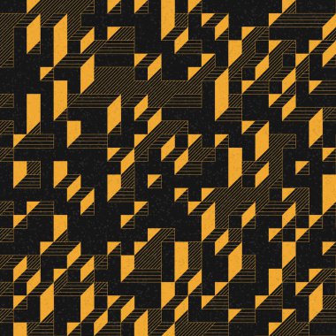 Edward Zajec 'in 1971' deki Il Cubo 'sunun uygulanması. Esasen 8 taştan oluşan bir Truchet fayans seti ve yerleştirme sanatı illüstrasyonu için kurallar