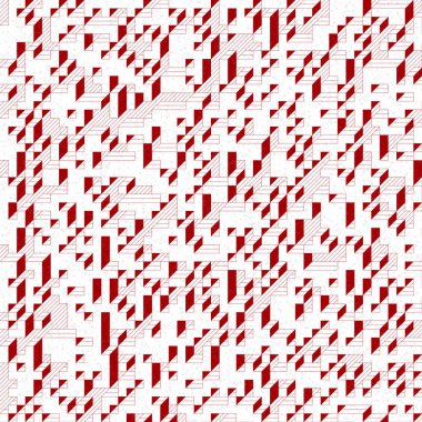 Edward Zajec 'in 1971' deki Il Cubo 'sunun uygulanması. Esasen 8 taştan oluşan bir Truchet fayans seti ve yerleştirme sanatı illüstrasyonu için kurallar