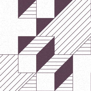 Edward Zajec 'in 1971' deki Il Cubo 'sunun uygulanması. Esasen 8 taştan oluşan bir Truchet fayans seti ve yerleştirme sanatı illüstrasyonu için kurallar