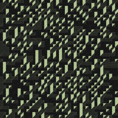 Edward Zajec 'in 1971' deki Il Cubo 'sunun uygulanması. Esasen 8 taştan oluşan bir Truchet fayans seti ve yerleştirme sanatı illüstrasyonu için kurallar