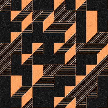 Edward Zajec 'in 1971' deki Il Cubo 'sunun uygulanması. Esasen 8 taştan oluşan bir Truchet fayans seti ve yerleştirme sanatı illüstrasyonu için kurallar