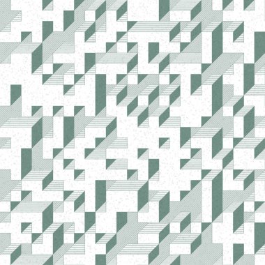 Edward Zajec 'in 1971' deki Il Cubo 'sunun uygulanması. Esasen 8 taştan oluşan bir Truchet fayans seti ve yerleştirme sanatı illüstrasyonu için kurallar