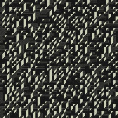 Edward Zajec 'in 1971' deki Il Cubo 'sunun uygulanması. Esasen 8 taştan oluşan bir Truchet fayans seti ve yerleştirme sanatı illüstrasyonu için kurallar