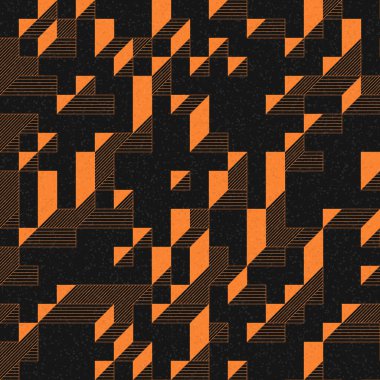 Edward Zajec 'in 1971' deki Il Cubo 'sunun uygulanması. Esasen 8 taştan oluşan bir Truchet fayans seti ve yerleştirme sanatı illüstrasyonu için kurallar