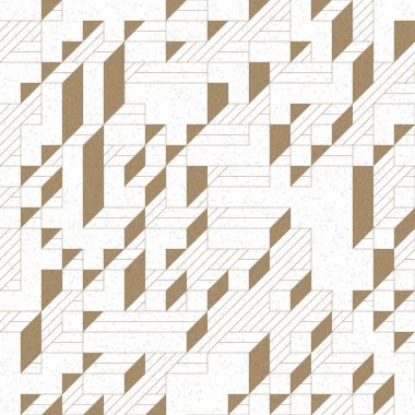 Edward Zajec 'in 1971' deki Il Cubo 'sunun uygulanması. Esasen 8 taştan oluşan bir Truchet fayans seti ve yerleştirme sanatı illüstrasyonu için kurallar