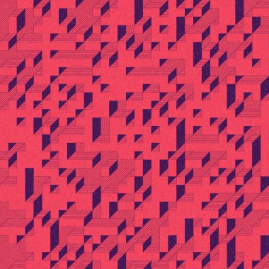 Edward Zajec 'in 1971' deki Il Cubo 'sunun uygulanması. Esasen 8 taştan oluşan bir Truchet fayans seti ve yerleştirme sanatı illüstrasyonu için kurallar