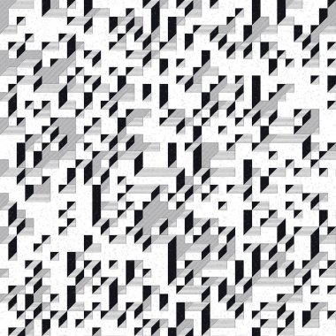 Edward Zajec 'in 1971' deki Il Cubo 'sunun uygulanması. Esasen 8 taştan oluşan bir Truchet fayans seti ve yerleştirme sanatı illüstrasyonu için kurallar