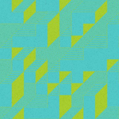 Edward Zajec 'in 1971' deki Il Cubo 'sunun uygulanması. Esasen 8 taştan oluşan bir Truchet fayans seti ve yerleştirme sanatı illüstrasyonu için kurallar