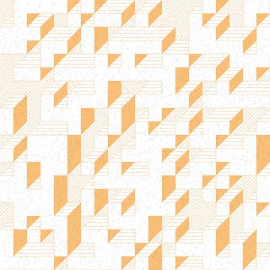 Edward Zajec 'in 1971' deki Il Cubo 'sunun uygulanması. Esasen 8 taştan oluşan bir Truchet fayans seti ve yerleştirme sanatı illüstrasyonu için kurallar