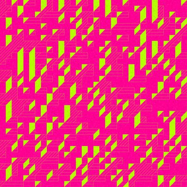 Edward Zajec 'in 1971' deki Il Cubo 'sunun uygulanması. Esasen 8 taştan oluşan bir Truchet fayans seti ve yerleştirme sanatı illüstrasyonu için kurallar