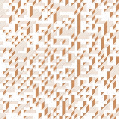 Edward Zajec 'in 1971' deki Il Cubo 'sunun uygulanması. Esasen 8 taştan oluşan bir Truchet fayans seti ve yerleştirme sanatı illüstrasyonu için kurallar