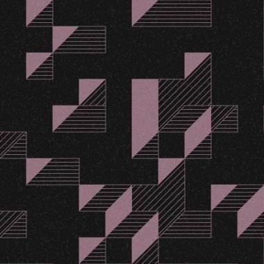 Edward Zajec 'in 1971' deki Il Cubo 'sunun uygulanması. Esasen 8 taştan oluşan bir Truchet fayans seti ve yerleştirme sanatı illüstrasyonu için kurallar