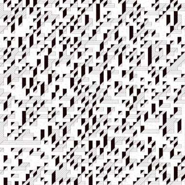 Edward Zajec 'in 1971' deki Il Cubo 'sunun uygulanması. Esasen 8 taştan oluşan bir Truchet fayans seti ve yerleştirme sanatı illüstrasyonu için kurallar