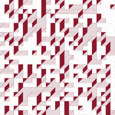 Edward Zajec 'in 1971' deki Il Cubo 'sunun uygulanması. Esasen 8 taştan oluşan bir Truchet fayans seti ve yerleştirme sanatı illüstrasyonu için kurallar