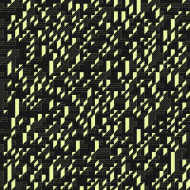 Edward Zajec 'in 1971' deki Il Cubo 'sunun uygulanması. Esasen 8 taştan oluşan bir Truchet fayans seti ve yerleştirme sanatı illüstrasyonu için kurallar