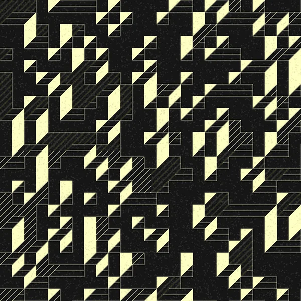 Edward Zajec 'in 1971' deki Il Cubo 'sunun uygulanması. Esasen 8 taştan oluşan bir Truchet fayans seti ve yerleştirme sanatı illüstrasyonu için kurallar