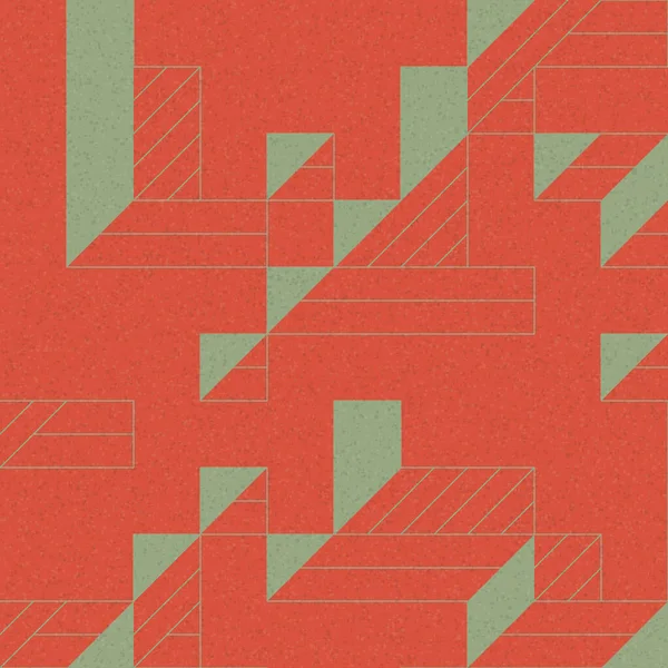 Edward Zajec 'in 1971' deki Il Cubo 'sunun uygulanması. Esasen 8 taştan oluşan bir Truchet fayans seti ve yerleştirme sanatı illüstrasyonu için kurallar