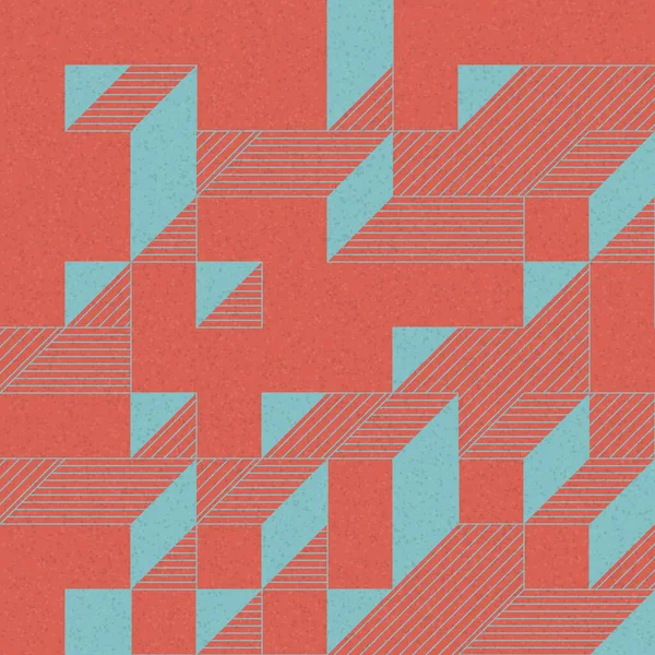 Edward Zajec 'in 1971' deki Il Cubo 'sunun uygulanması. Esasen 8 taştan oluşan bir Truchet fayans seti ve yerleştirme sanatı illüstrasyonu için kurallar