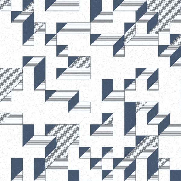 Edward Zajec 'in 1971' deki Il Cubo 'sunun uygulanması. Esasen 8 taştan oluşan bir Truchet fayans seti ve yerleştirme sanatı illüstrasyonu için kurallar