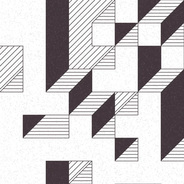 Edward Zajec 'in 1971' deki Il Cubo 'sunun uygulanması. Esasen 8 taştan oluşan bir Truchet fayans seti ve yerleştirme sanatı illüstrasyonu için kurallar