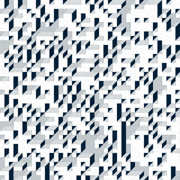 Edward Zajec 'in 1971' deki Il Cubo 'sunun uygulanması. Esasen 8 taştan oluşan bir Truchet fayans seti ve yerleştirme sanatı illüstrasyonu için kurallar