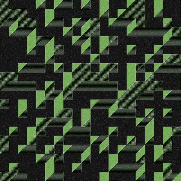 Edward Zajec 'in 1971' deki Il Cubo 'sunun uygulanması. Esasen 8 taştan oluşan bir Truchet fayans seti ve yerleştirme sanatı illüstrasyonu için kurallar