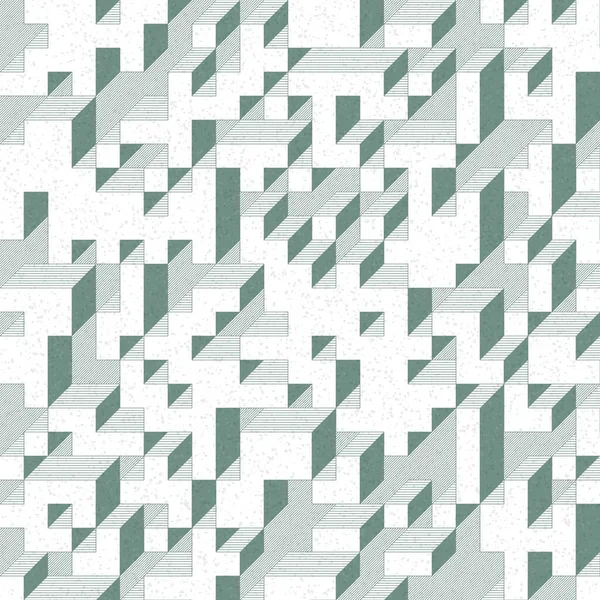 Edward Zajec 'in 1971' deki Il Cubo 'sunun uygulanması. Esasen 8 taştan oluşan bir Truchet fayans seti ve yerleştirme sanatı illüstrasyonu için kurallar