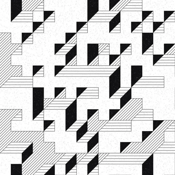 Edward Zajec 'in 1971' deki Il Cubo 'sunun uygulanması. Esasen 8 taştan oluşan bir Truchet fayans seti ve yerleştirme sanatı illüstrasyonu için kurallar