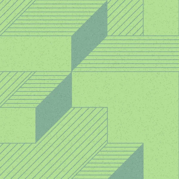 Edward Zajec 'in 1971' deki Il Cubo 'sunun uygulanması. Esasen 8 taştan oluşan bir Truchet fayans seti ve yerleştirme sanatı illüstrasyonu için kurallar