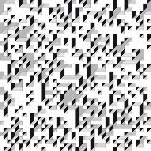 Edward Zajec 'in 1971' deki Il Cubo 'sunun uygulanması. Esasen 8 taştan oluşan bir Truchet fayans seti ve yerleştirme sanatı illüstrasyonu için kurallar