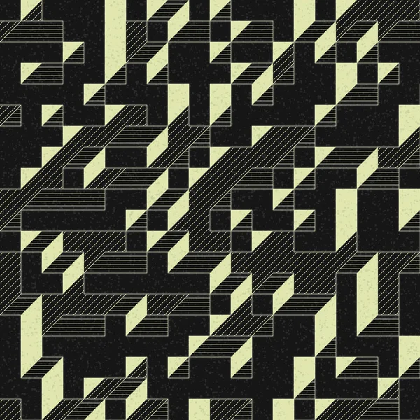 Edward Zajec 'in 1971' deki Il Cubo 'sunun uygulanması. Esasen 8 taştan oluşan bir Truchet fayans seti ve yerleştirme sanatı illüstrasyonu için kurallar