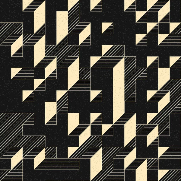 Edward Zajec 'in 1971' deki Il Cubo 'sunun uygulanması. Esasen 8 taştan oluşan bir Truchet fayans seti ve yerleştirme sanatı illüstrasyonu için kurallar